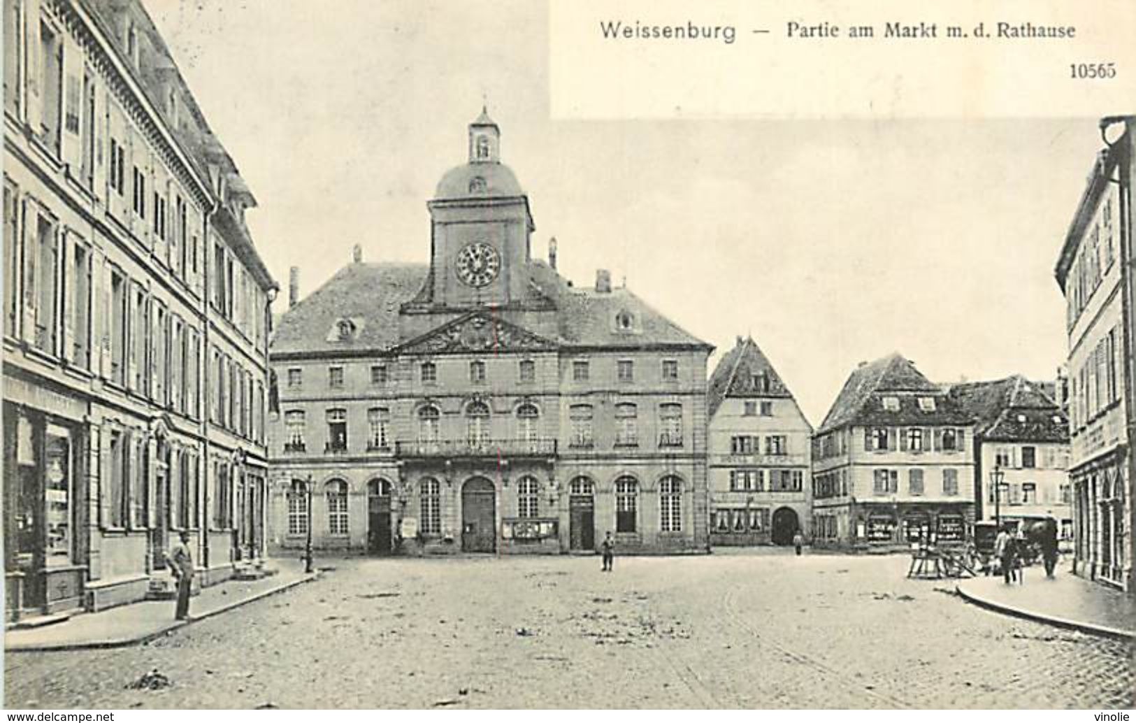 A-17.6823 : WEISSENBURG I. E.   PARTIE AM MARKT M.D. RATHAUSE - Weissenburg