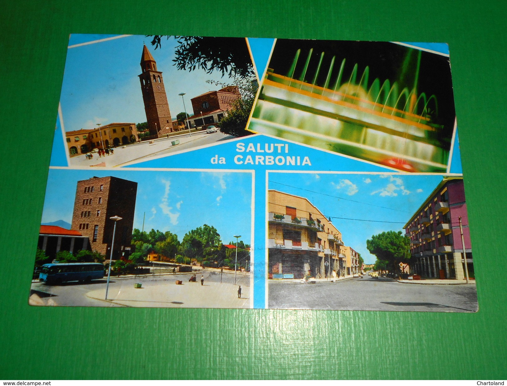 Cartolina Saluti Da Carbonia - Vedute Diverse 1969 - Cagliari