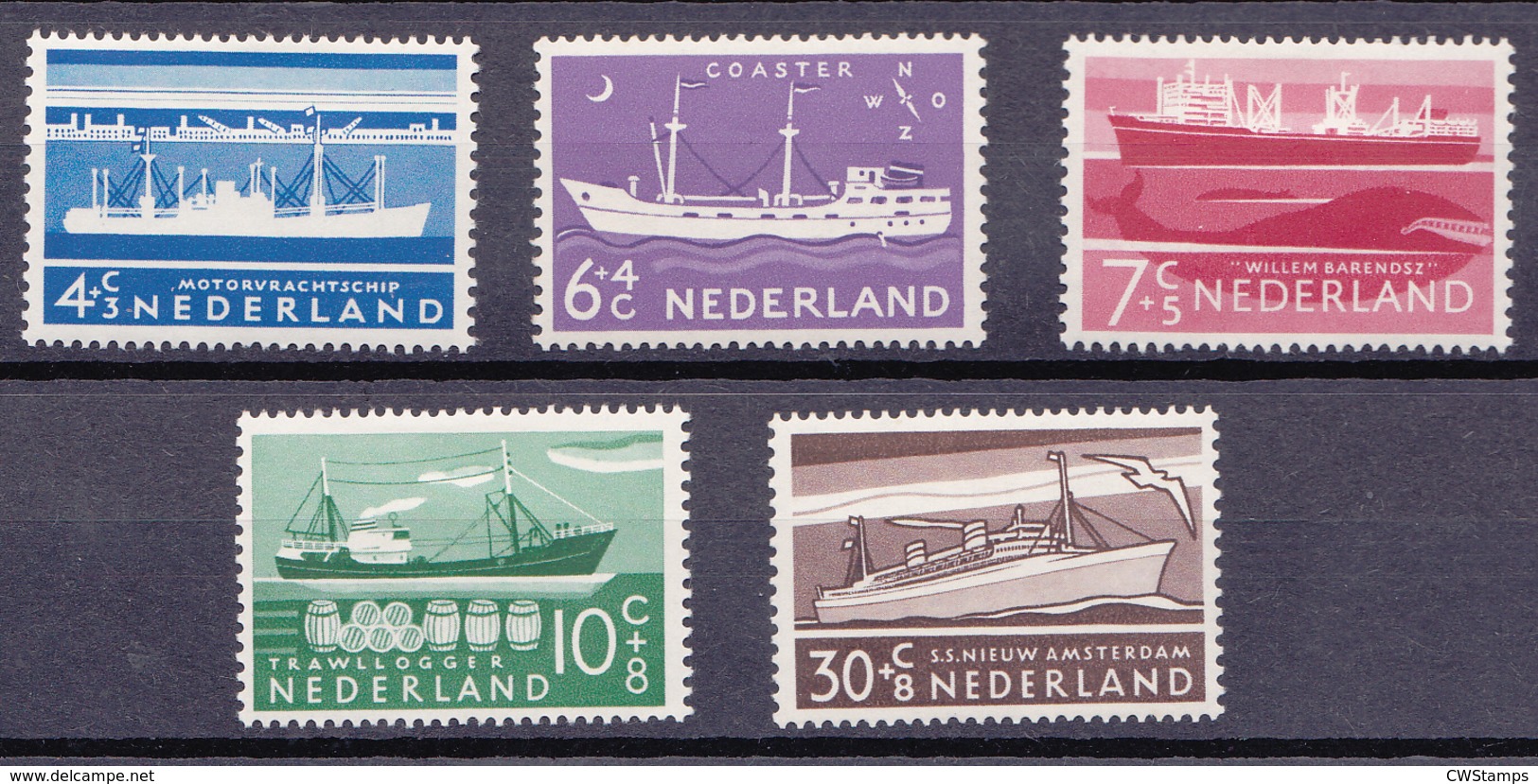 Nederland 688-692 1957 - Nuovi