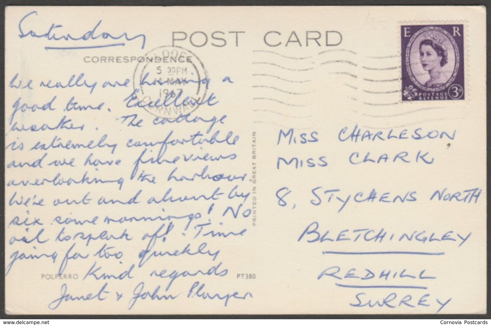 Polperro, Cornwall, 1967 - Postcard - Other & Unclassified