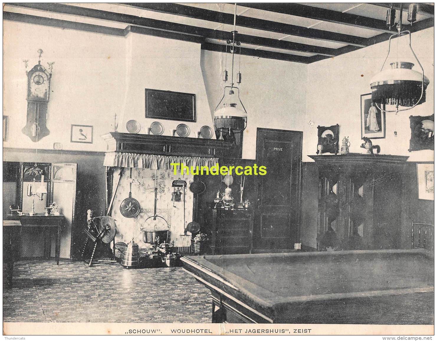 CPA CARTE DOUBLE DUBBELE KAART SCHOUW WOUDHOTEL HET JAGERSHUIS ZEIST BILLARD JEU DE BOULES POOL - Zeist