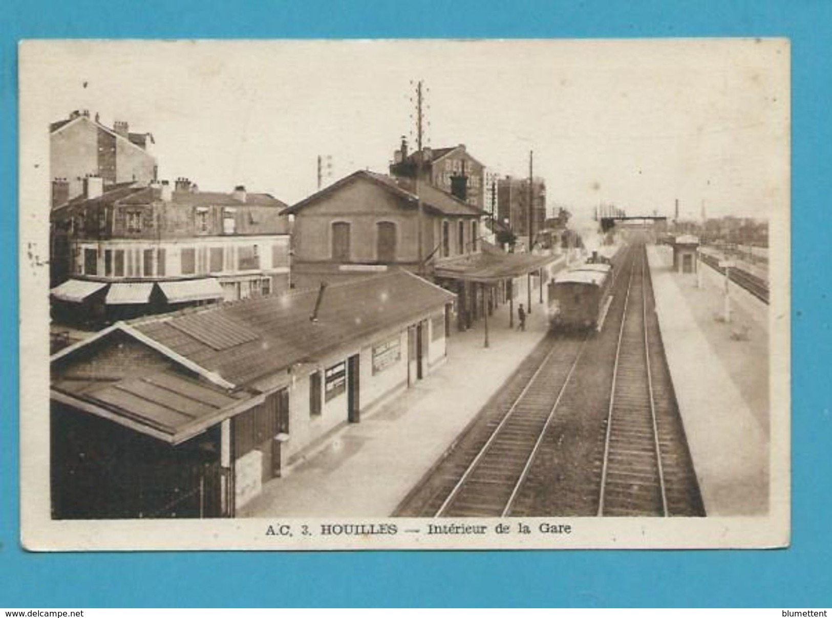 CPSM A.C 3 - Chemin De Fer Train La Gare HOUILLES 78 - Houilles