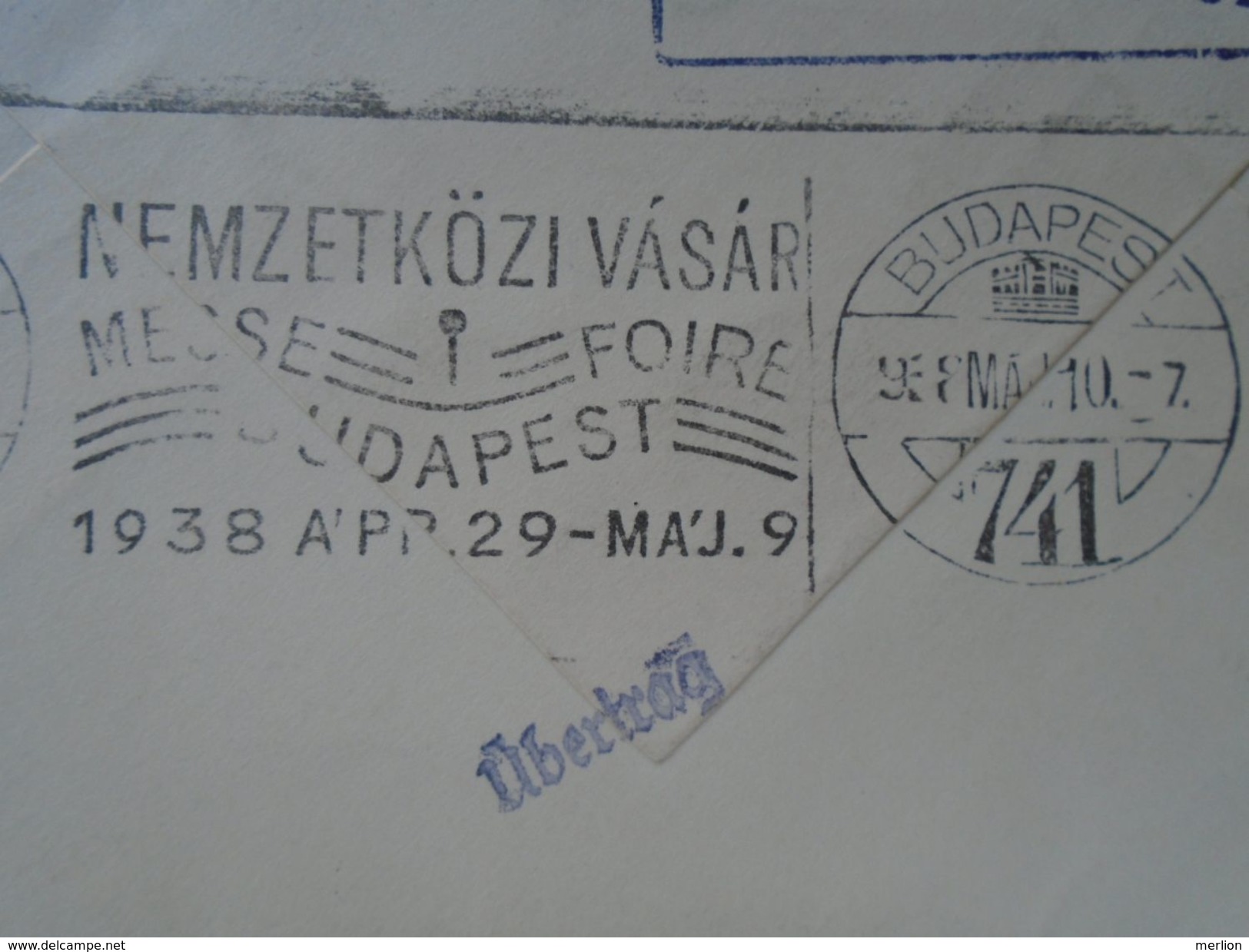 D151479 Ceskoslovakia Ukraine Hungary  Munkacs Munkacevo   Cover - Gottwald Gyula 1938 -Nemzetközi Vasar Budapest - Storia Postale