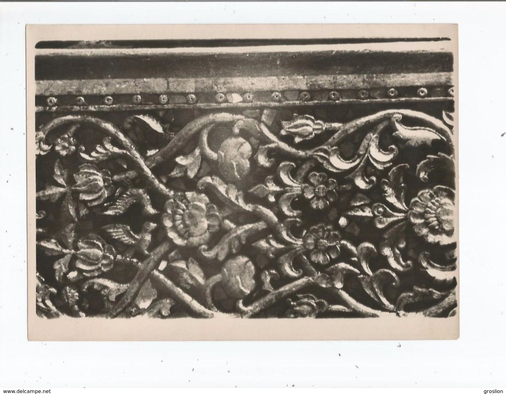 LAOS VAT NONG (LUANG PRABANG) VOLET DE FENTRE EN BOIS SCULPTE LAQUE ET DORE PHOTO ANNEES 50 - Lieux