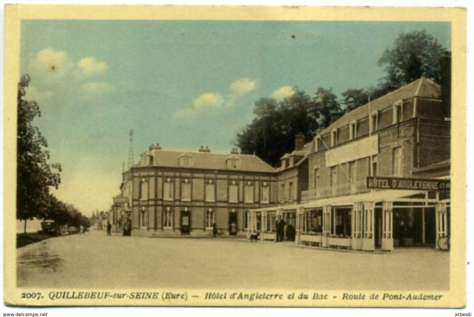 27 QUILLEBEUF ++ Hôtel D'Angleterre  Et Du Bac - Route De Pont-Audemer ++ - Autres & Non Classés