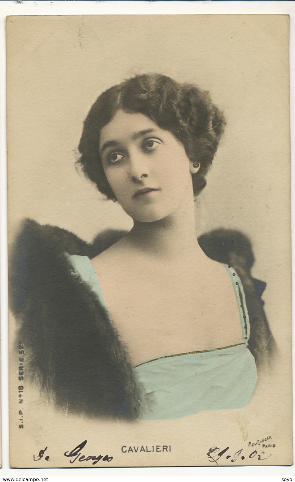 Cavalieri Soprano Née à Viterbo Italie  Reutlinger Colorisée - Opéra