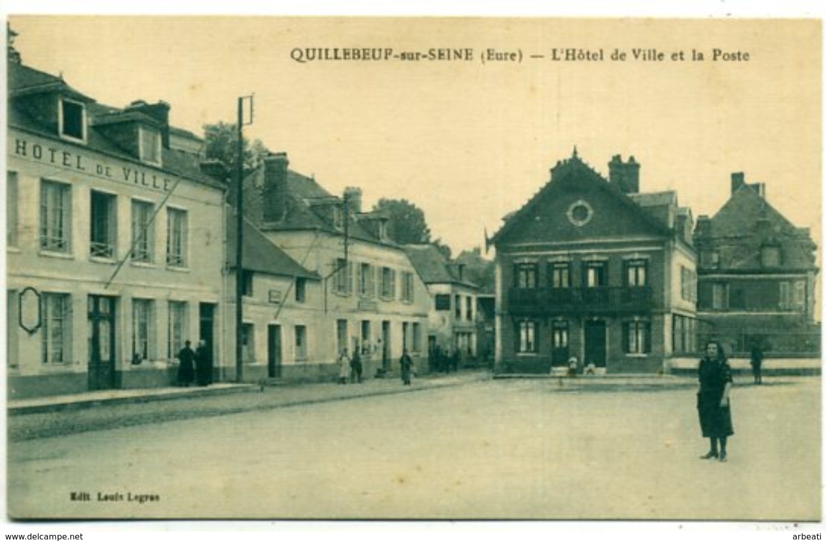 27 QUILLEBEUF ++ L'Hôtel De Ville Et La Poste ++ - Autres & Non Classés