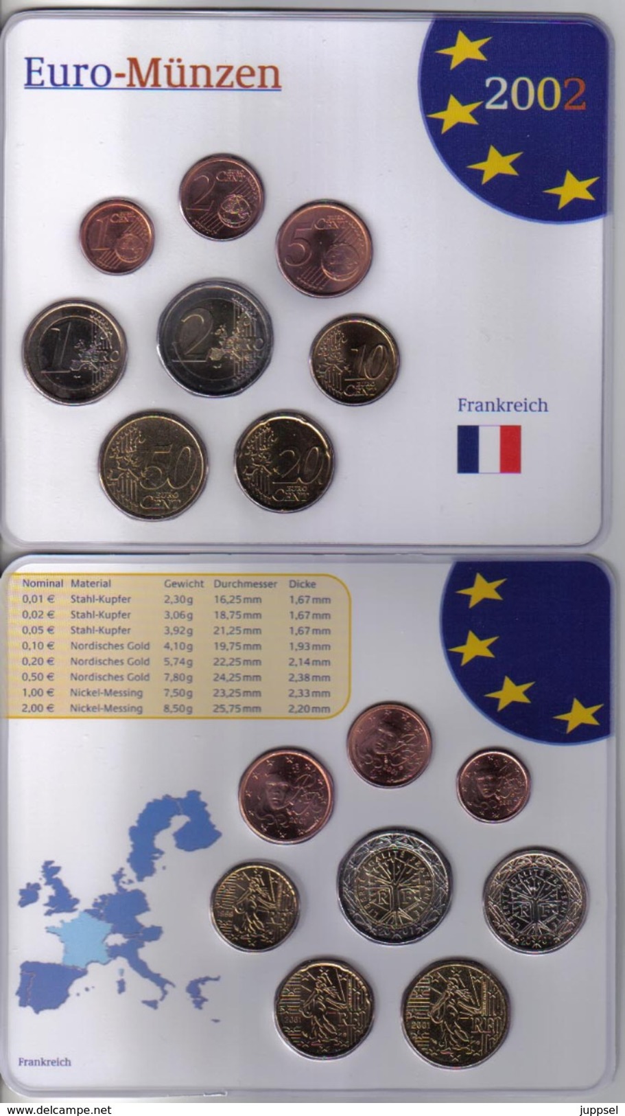 FRANCE Set 2002 BU /  FRANCE - Coffret De 8 Pièces Euro - Atelier - 2002 - France