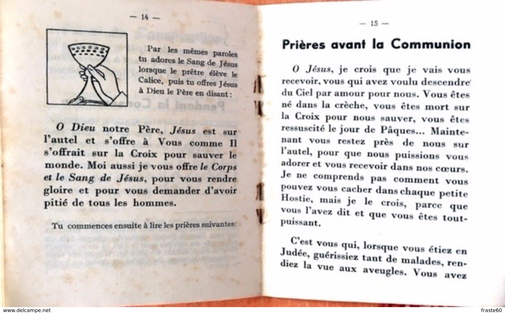 &* Petit Livret (10x13 Cm) Prières  Avant Et Après  La Sainte Communion (26 Pages) - Religion &  Esoterik