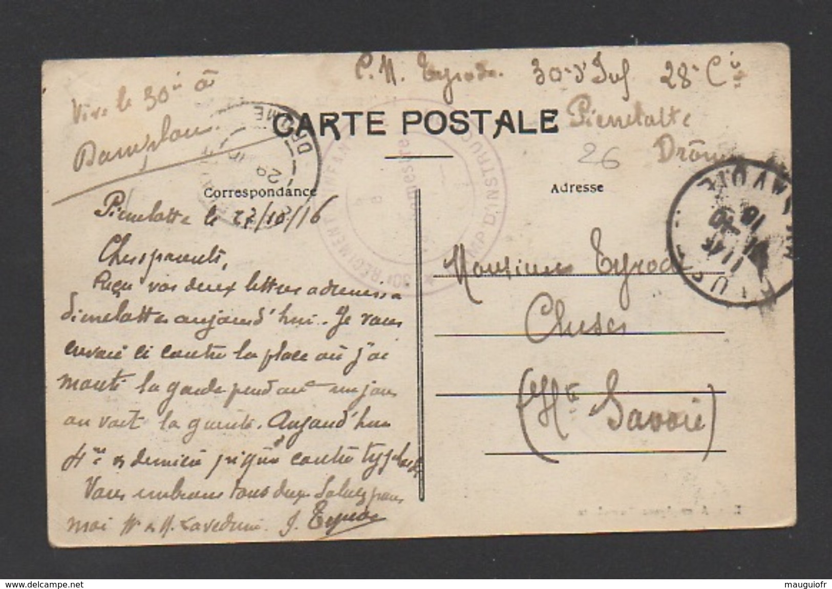 DD / 26 DRÔME / PIERRELATTE / L' EGLISE / CIRCULÉE EN 1916 - Autres & Non Classés
