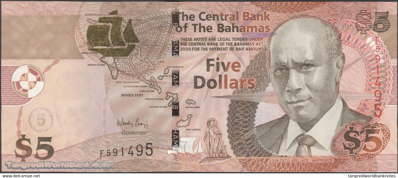 TWN - BAHAMAS 72 - 5 Dollars L.2000 (2007) Prefix F UNC - Bahamas