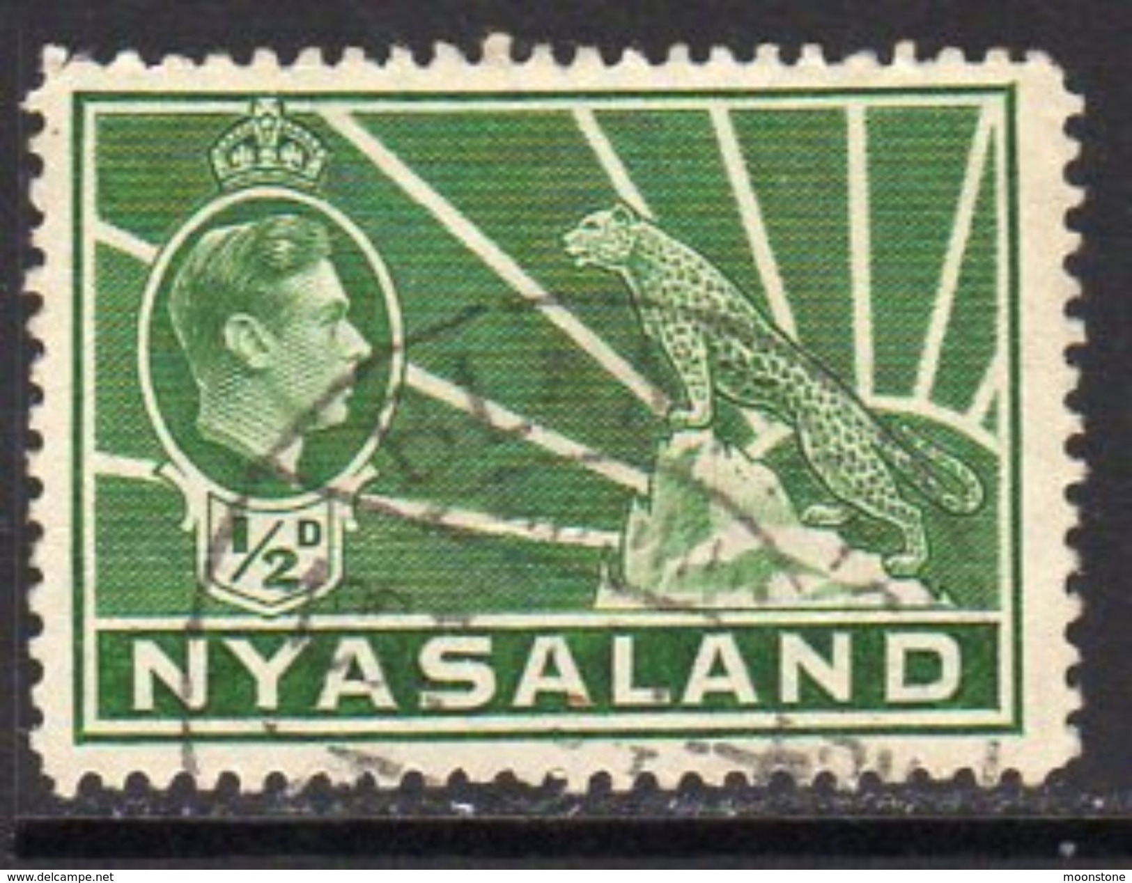 Nyasaland 1938-44 GVI Definitives ½d Green, Used, SG 130 (BA2) - Nyasaland (1907-1953)