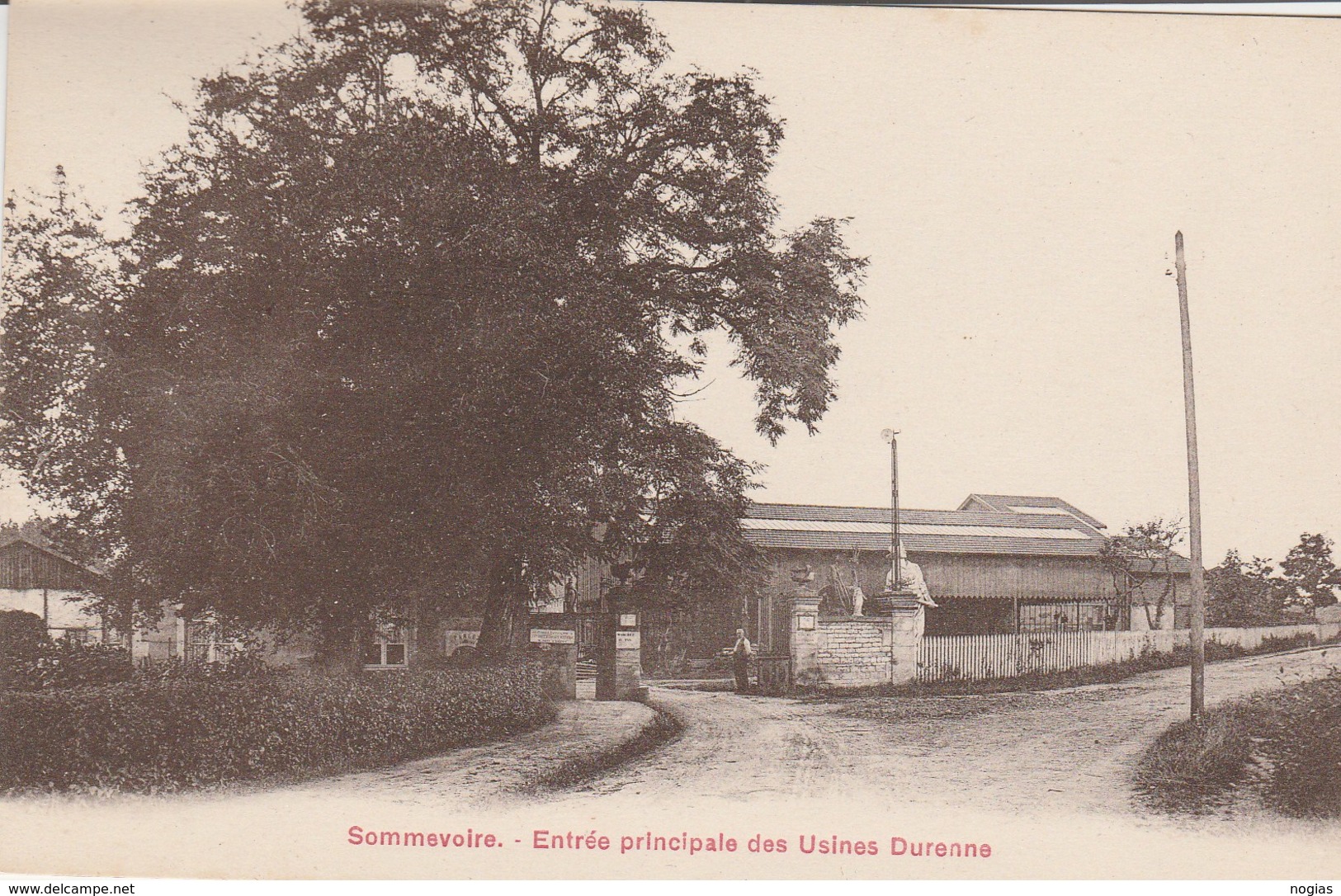 SOMMEVOIRE - USINES A.DURENNE - L'ENTREE PRINCIPALE - BELLE CARTE -  SEPIA - DOS VERT - TOP !!! - Autres & Non Classés