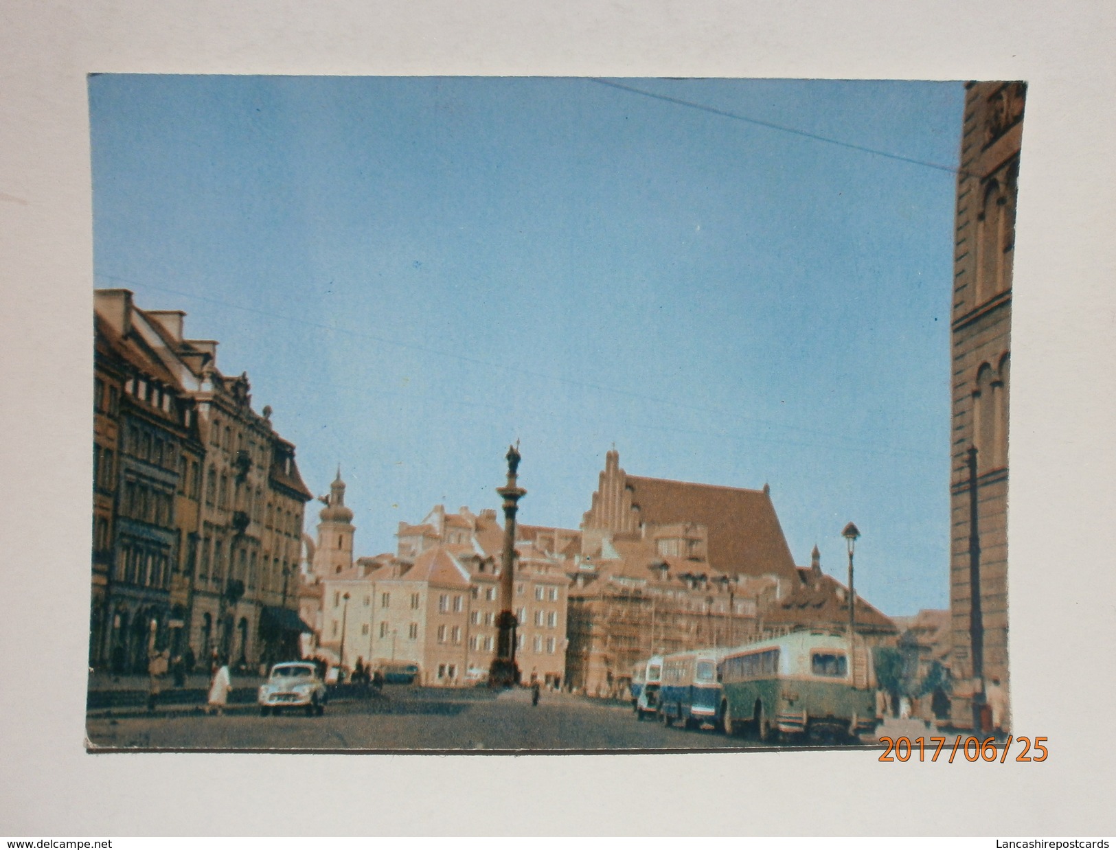 Postcard Warszawa Plac Zamkowy Warsaw Castle Square Poland My Ref B21432 - Poland