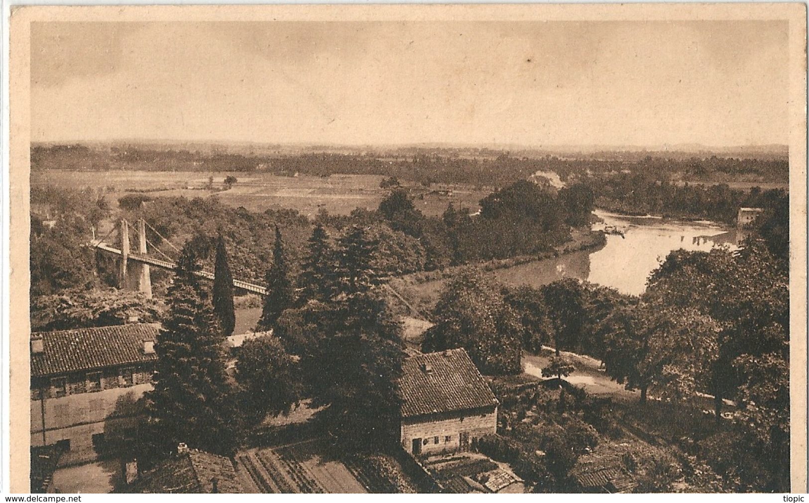 L 'ISLE - Sur - TARN   ( 81 )    Le  Pont  Suspendu  Sur  Le  Tarn . - Lisle Sur Tarn