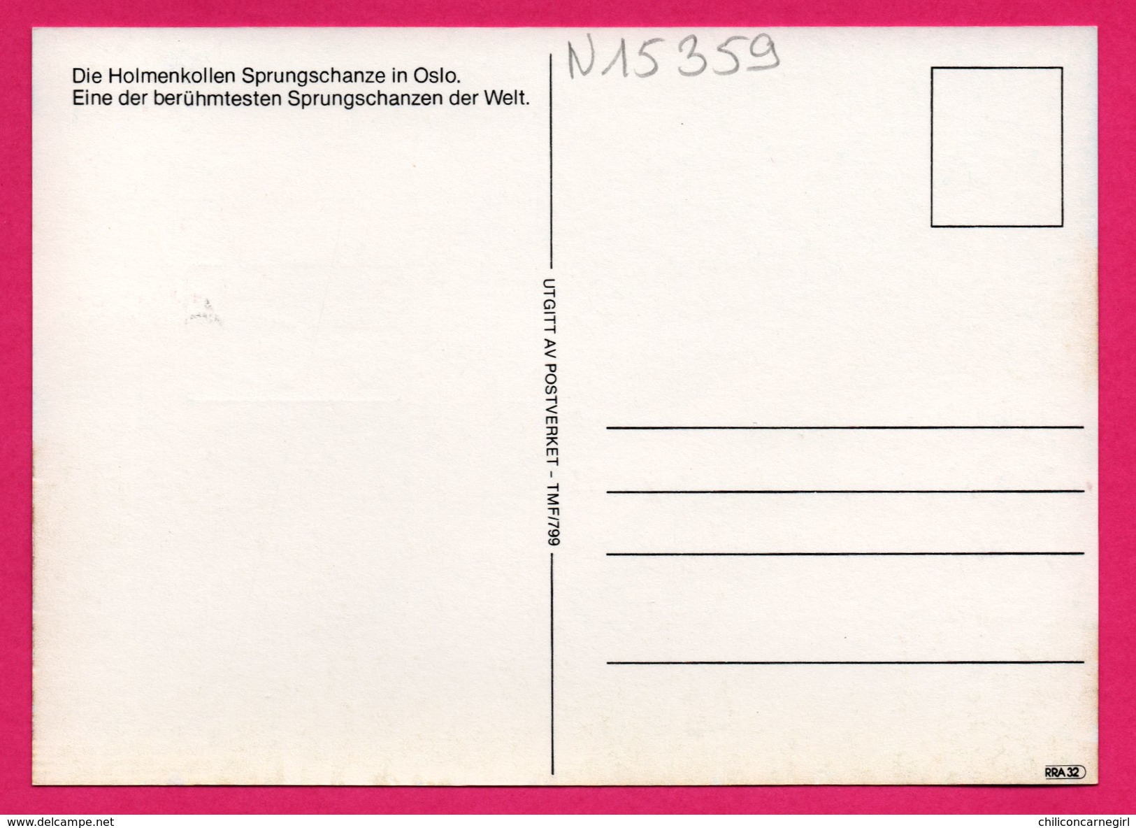 Carte Maximum - Saut à Ski - Norwegische Post Essen 1982 - Die Holmenkollen Sprungschanze In Oslo - Cartoline Maximum