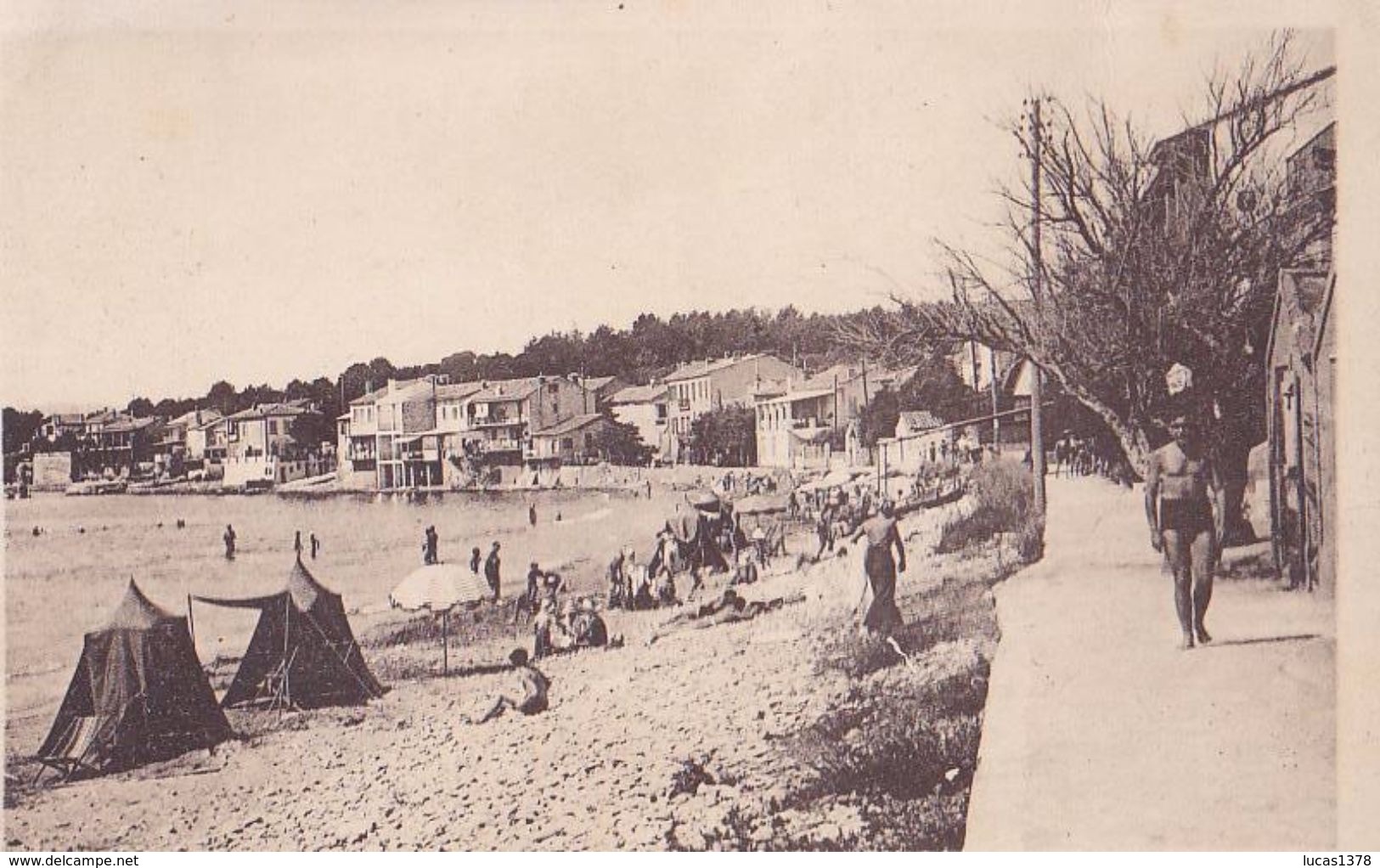 83 / SAINT CYR SUR MER / LES LECQUES / VUE GENERALE ET LA PLAGE / PLAN RARE / CIRC 1933 - Les Lecques