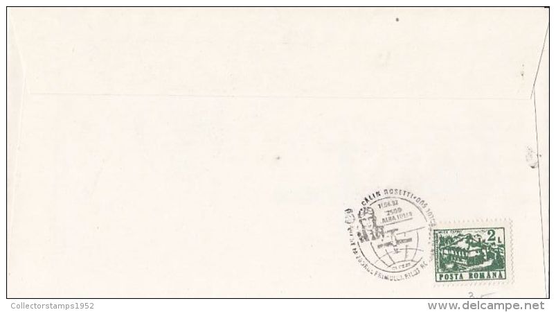 62257- CALIN ROSETTI, CIRCUMPOLAR RECORD FLIGHT, SOUTH POLE, SPECIAL COVER, 1992, ROMANIA - Polar Flights