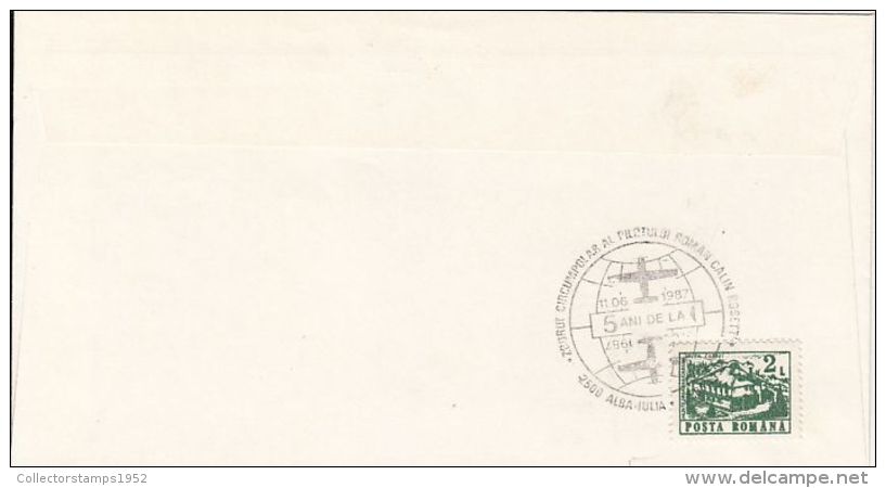 62258- CALIN ROSETTI, CIRCUMPOLAR RECORD FLIGHT, SOUTH POLE, SPECIAL COVER, 1992, ROMANIA - Vuelos Polares