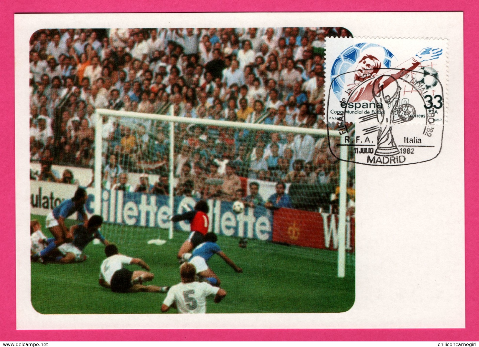 Carte Maximum - Football - Copa Mundial De Futbol Espana 82 - Madrid - 1982 - R.F.A. Italia - 1982 – Espagne