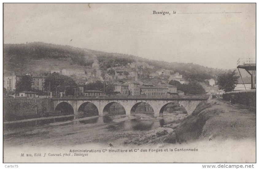 Bessèges 30 - Administrations Compagnie Houillère Et Compagnie Des Forges Et La Cantonnade - Bessèges