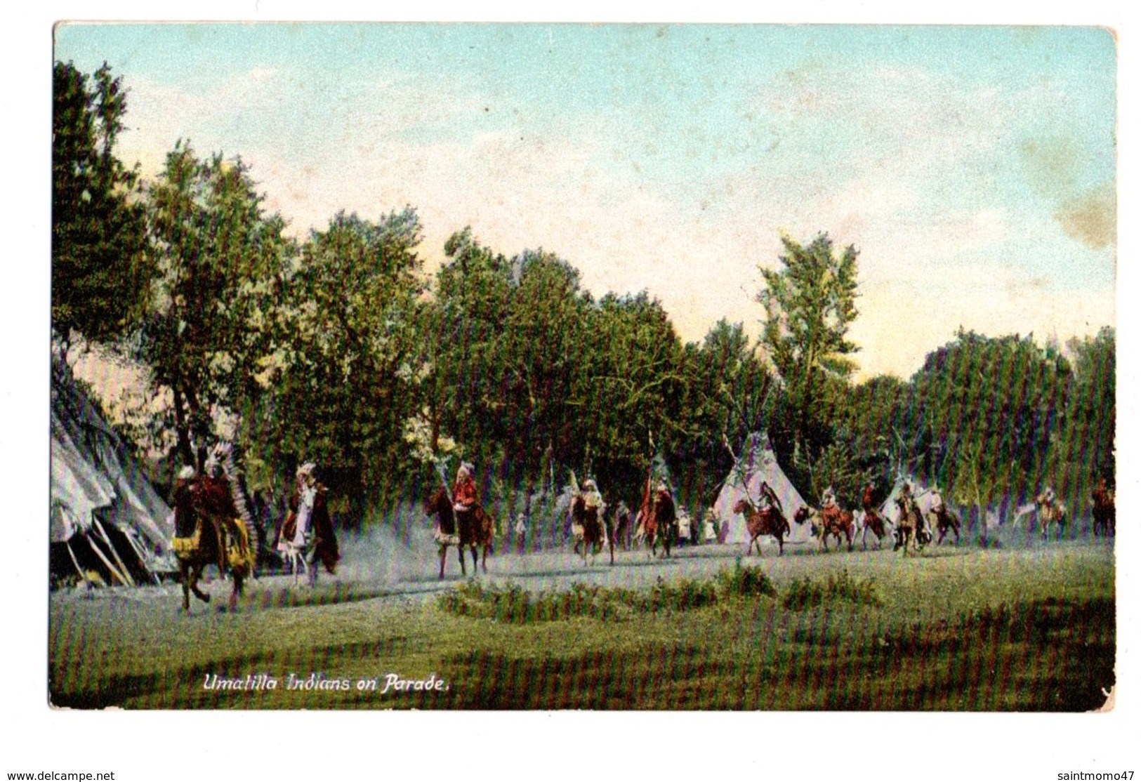 ETATS-UNIS . UMATILLA . INDIANS ON PARADE . INDIEN - Réf. N°3414 - - Autres & Non Classés