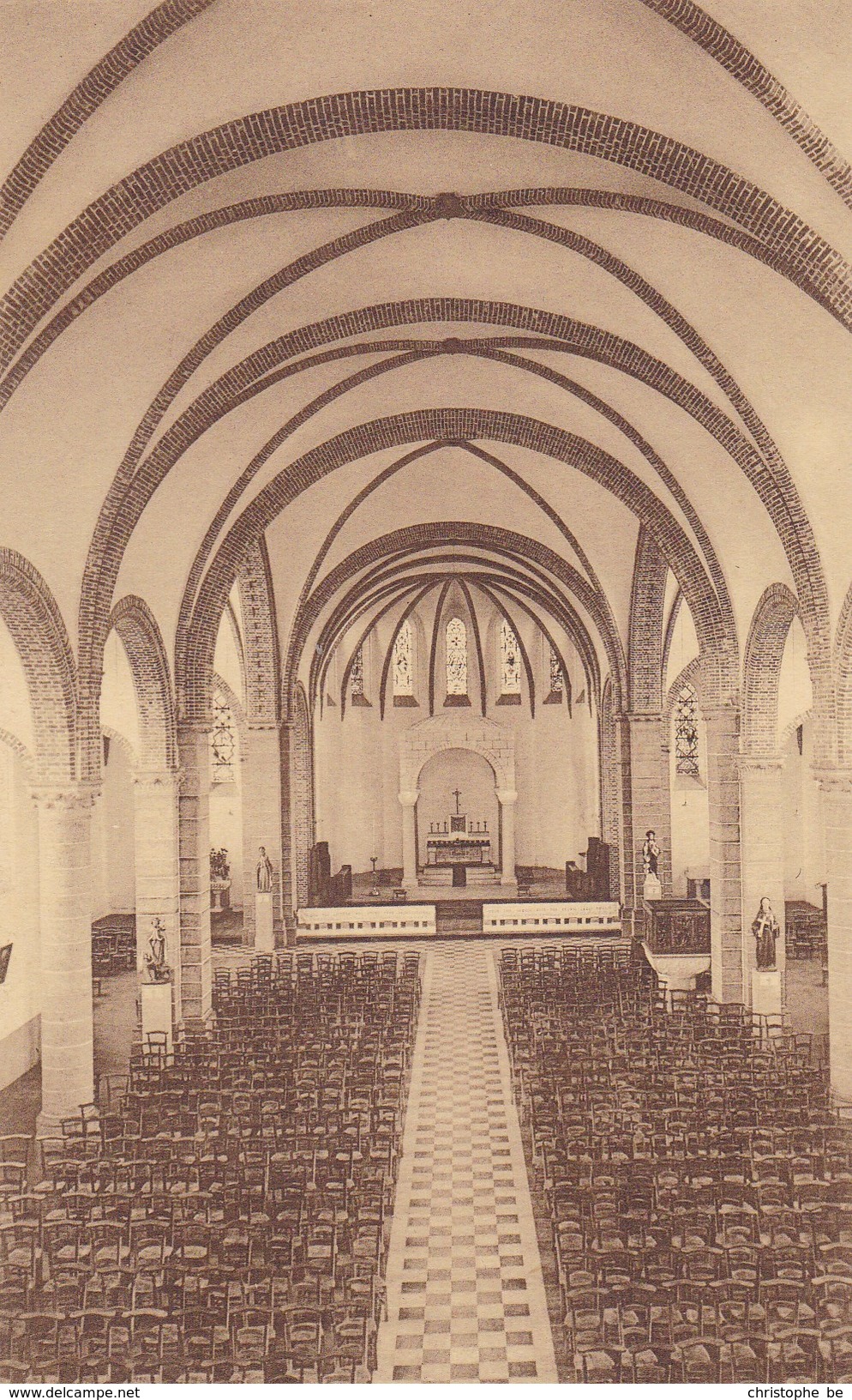 Poelkapelle, Poelcapelle, Binnenzicht Der Kerk (pk37106) - Langemark-Poelkapelle