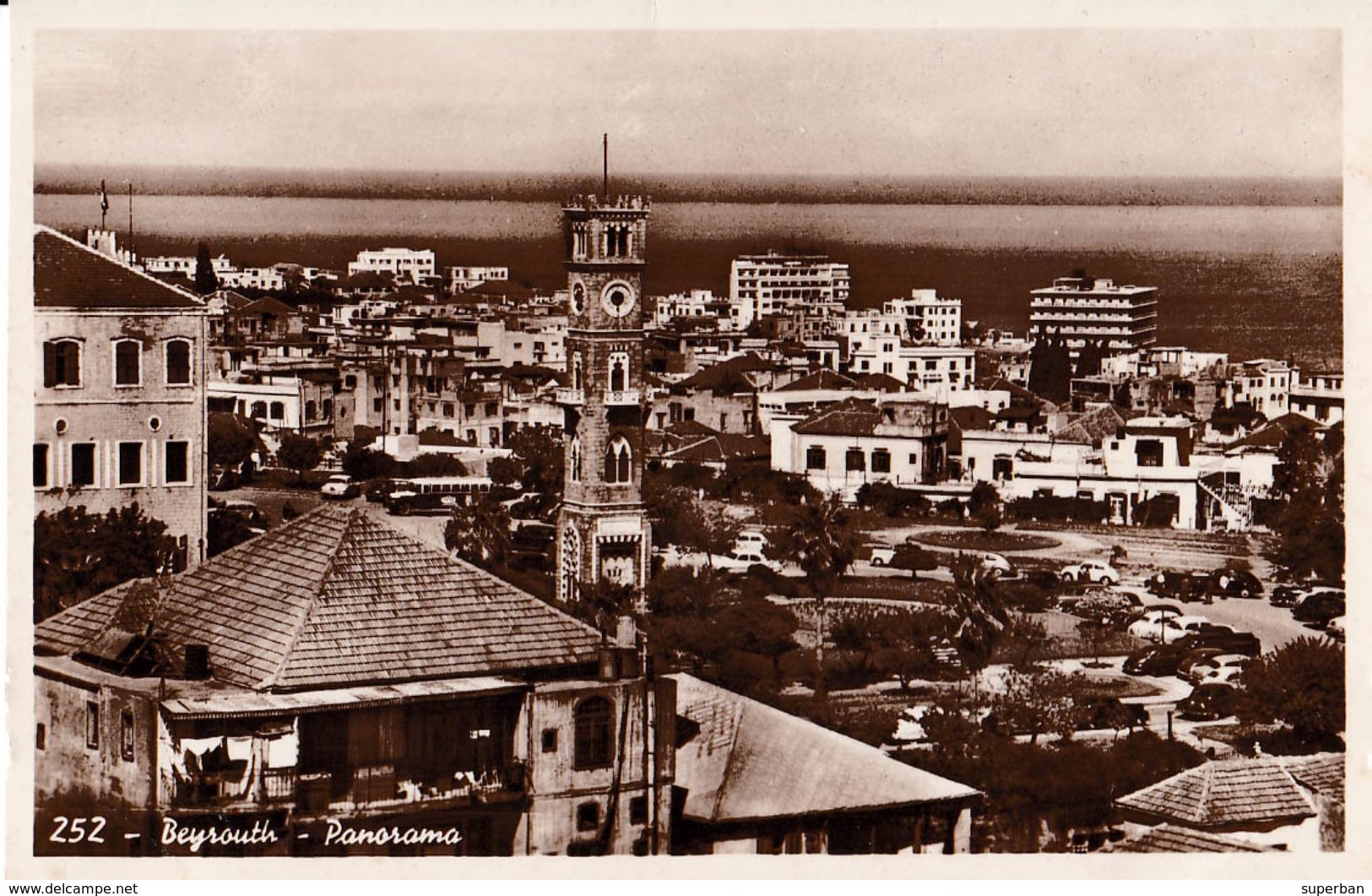 BEYROUTH / BEIRUT : PANORAMA - CARTE VRAIE PHOTO / REAL PHOTO POSTCARD - ANNÉE / YEAR ~ 1930 (w-409) - Libanon