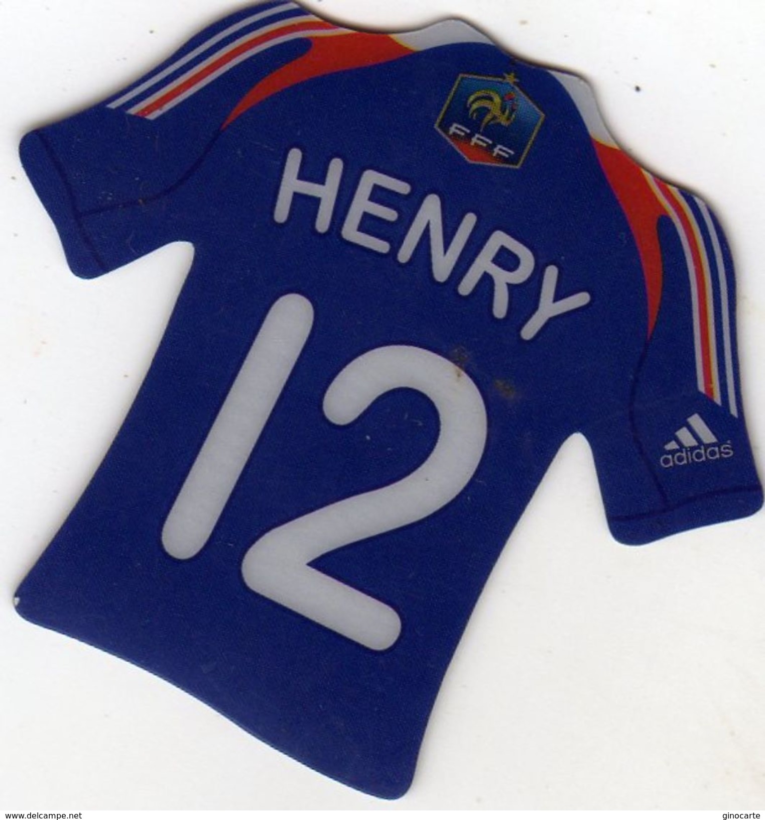 Magnet Magnets Maillot De Football Pitch Equipe De France Henry Thierry - Sports