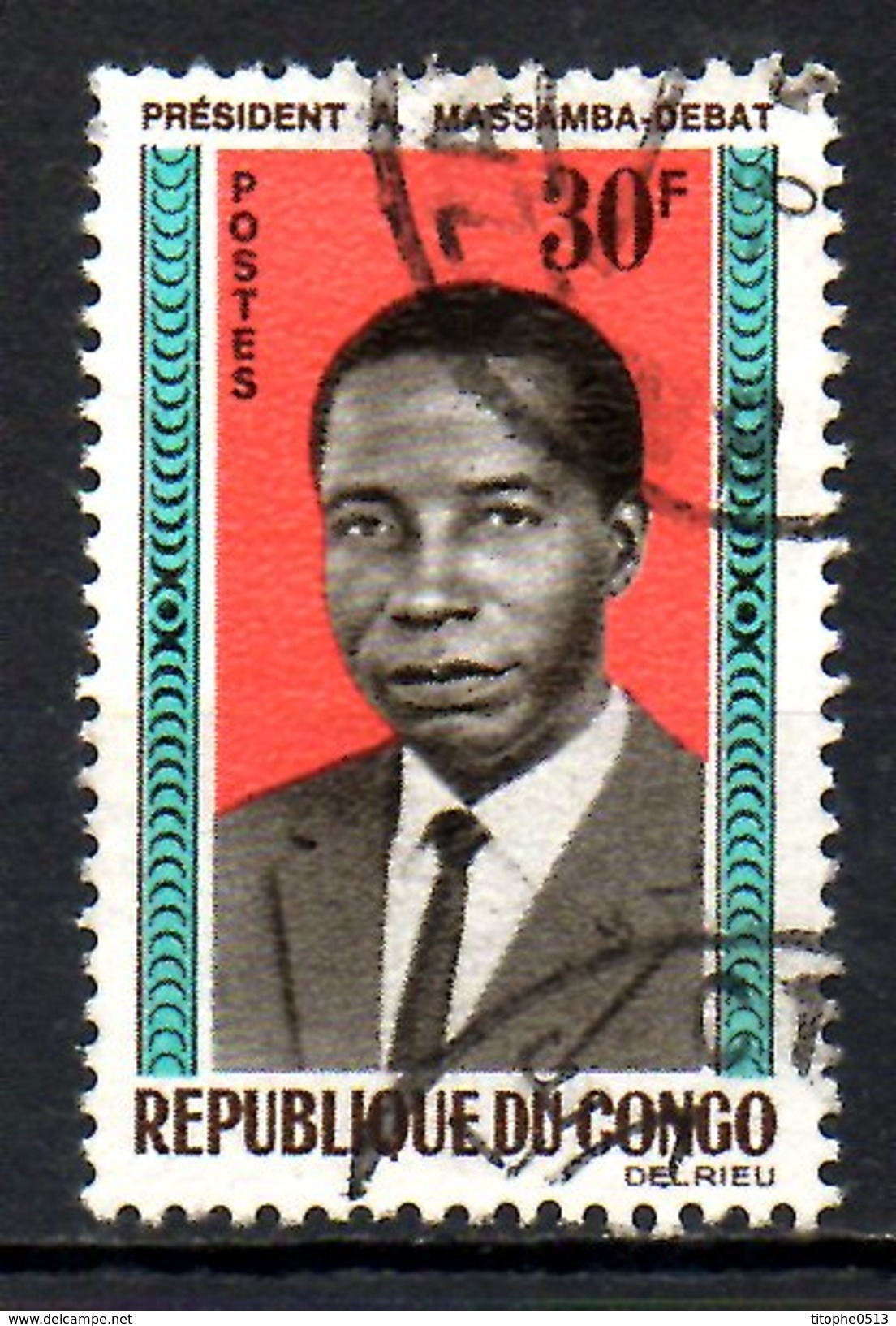 CONGO. N°174 Oblitéré De 1965-6. Massamba-Debat. - Oblitérés