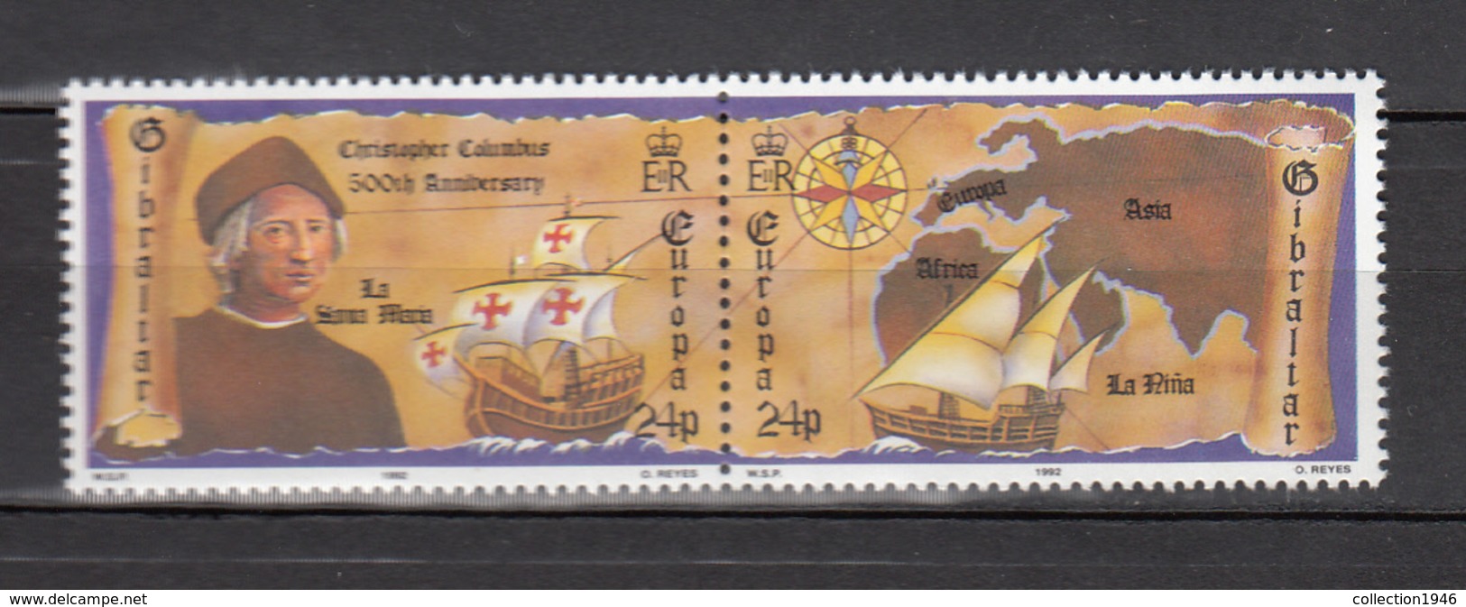 Gibraltar 1992,2V In Pair,Europa,Columbus,MNH/Postfris(L3121) - Christopher Columbus