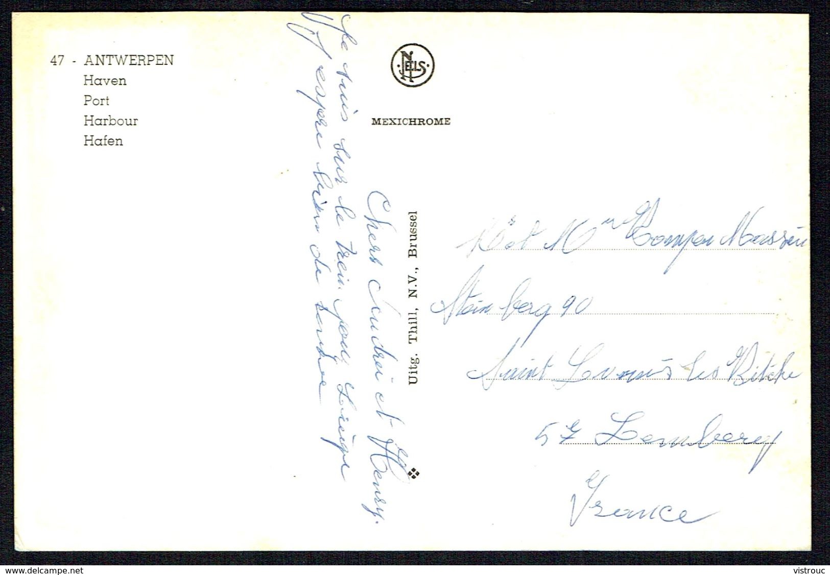 ANTWERPEN / ANVERS  - Haven - Port - Circulé Ss Enveloppe - Circulated U. Cover - Gelaufen U. Umschlag. - Antwerpen