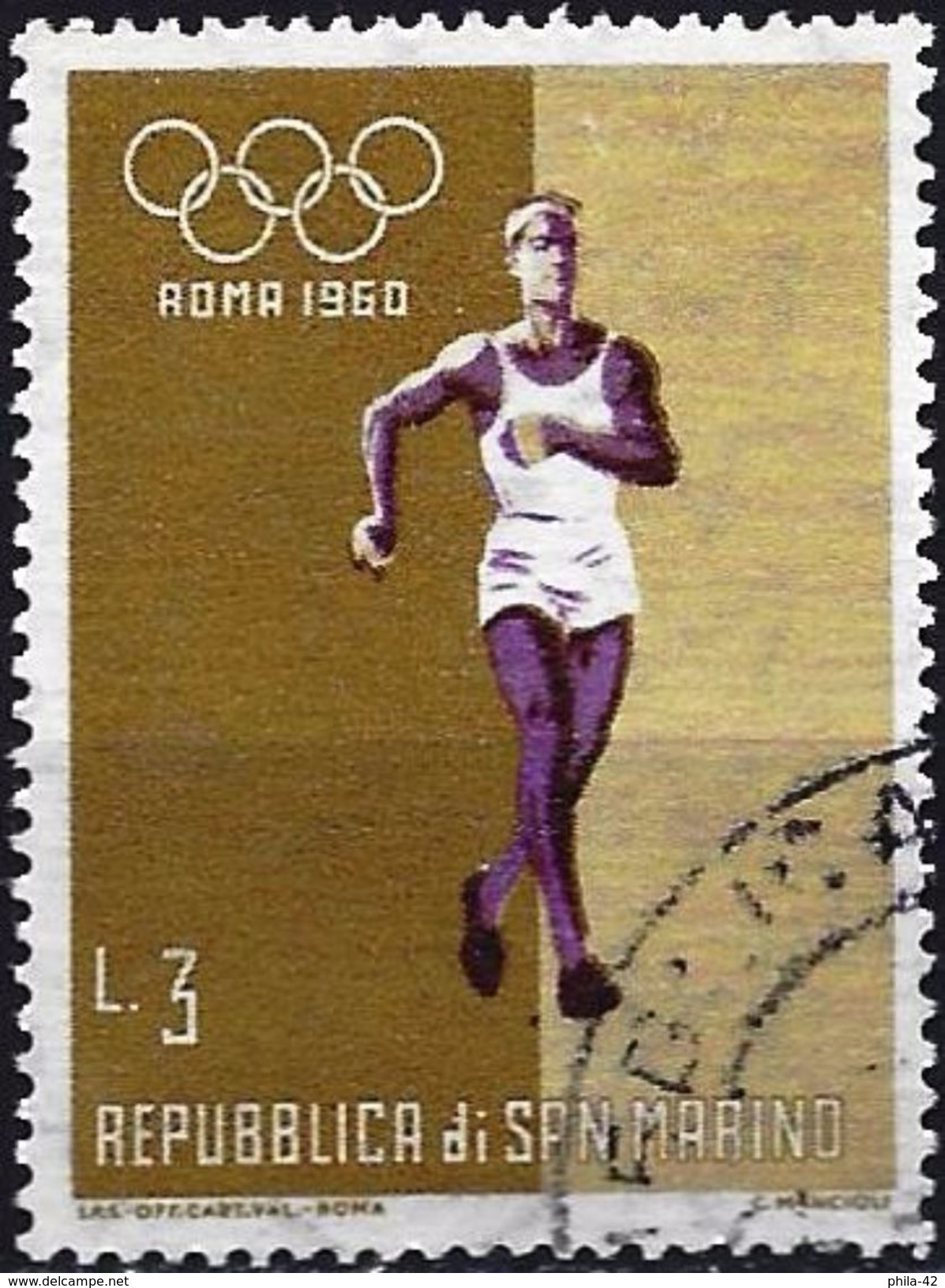 San Marino 1960 - Roma Olympics : Walking ( Mi 647 - YT 491 ) MNH ** - Oblitérés