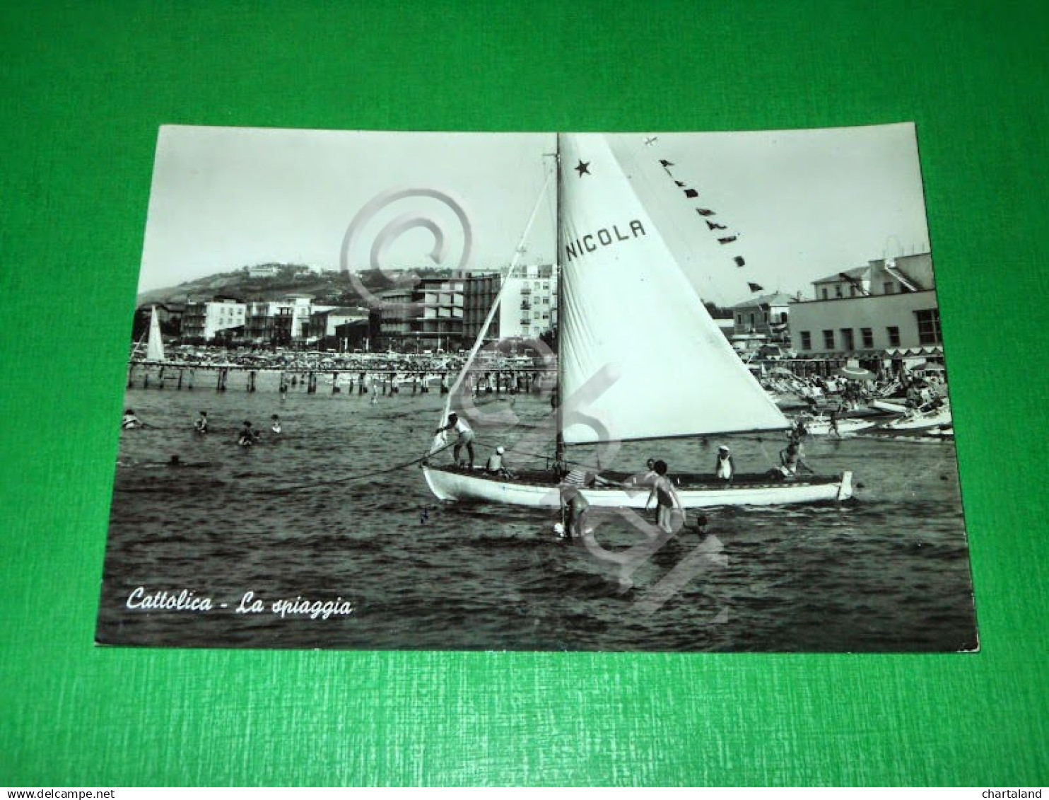 Cartolina Cattolica - La Spiaggia 1968 - Rimini