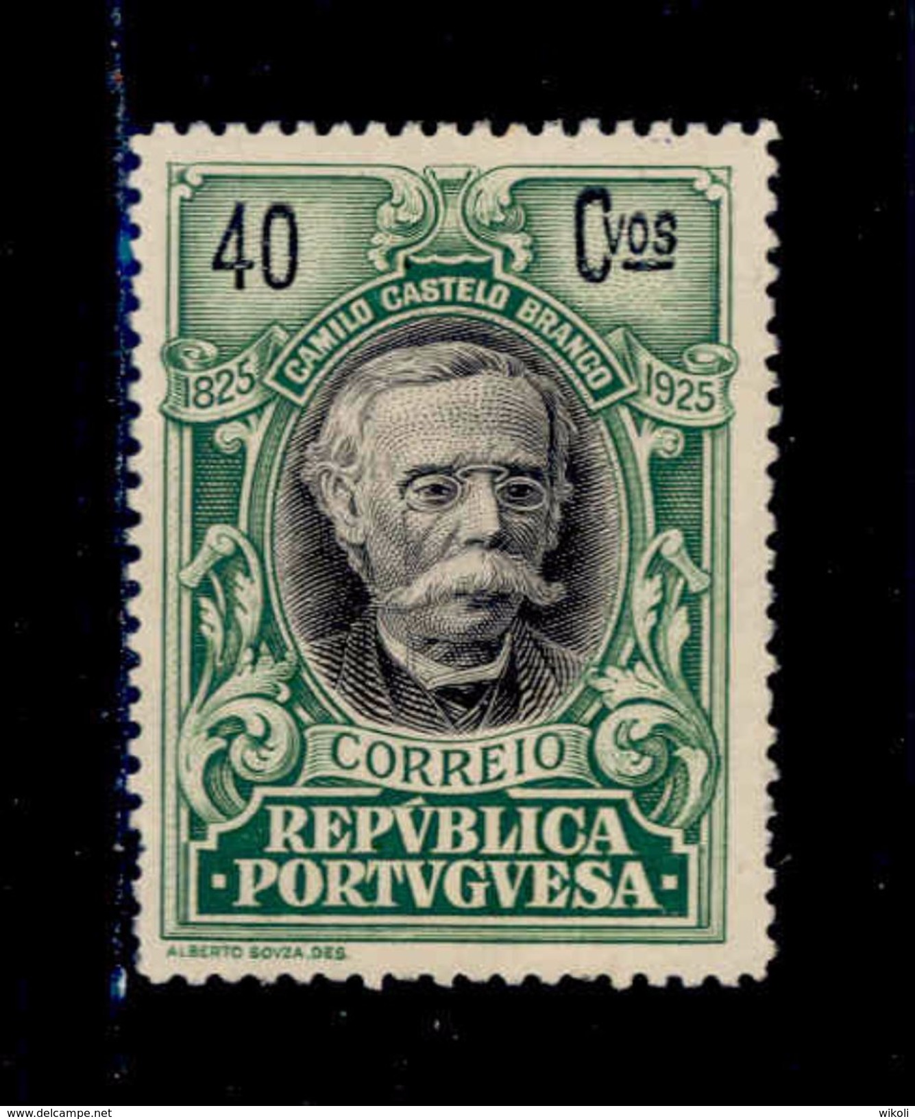 ! ! Portugal - 1925 Camilo Castelo Branco Writer 40 C - Af. 343 - MH - Unused Stamps