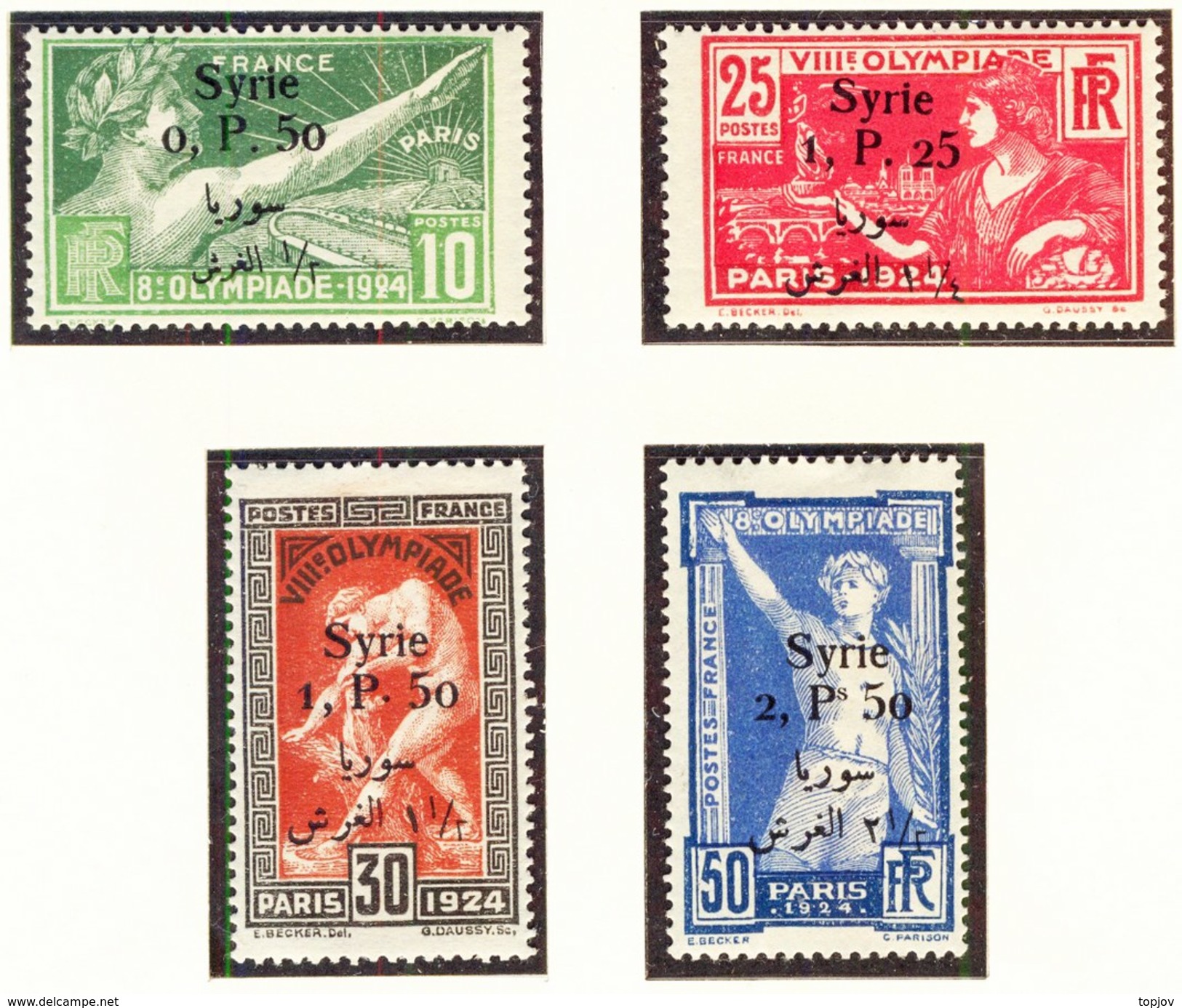 SYRIA - SYRIE -  OLYMPICS GAMES Ovp. ARAP. -**MNH - 1924 - Ete 1924: Paris