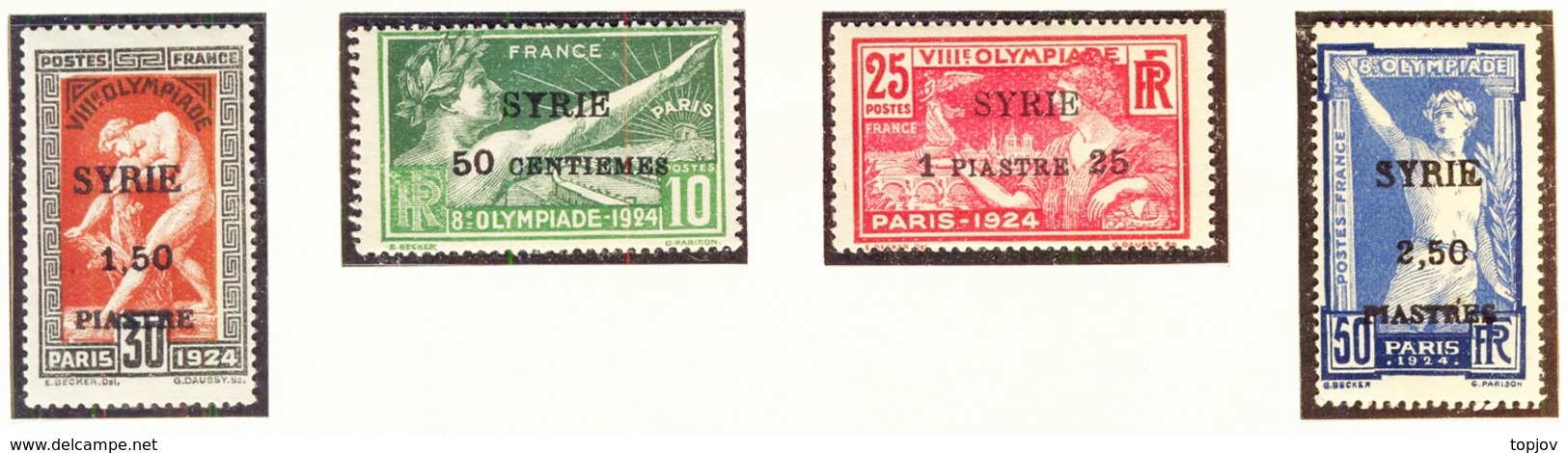 SYRIA - SYRIE -  OLYMPICS GAMES Ovp.  -MLH/MNH - 1924 - Estate 1924: Paris