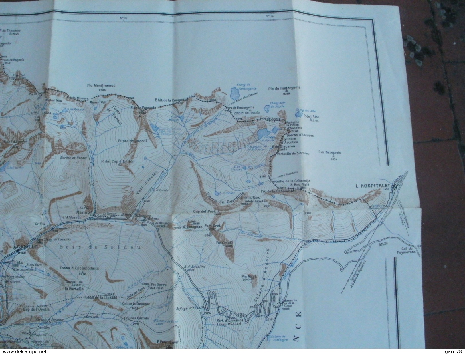 Carte Topographique De L'Andorre, Seconde édition 1933 Par Marcel CHEVALIER - Cartes Topographiques