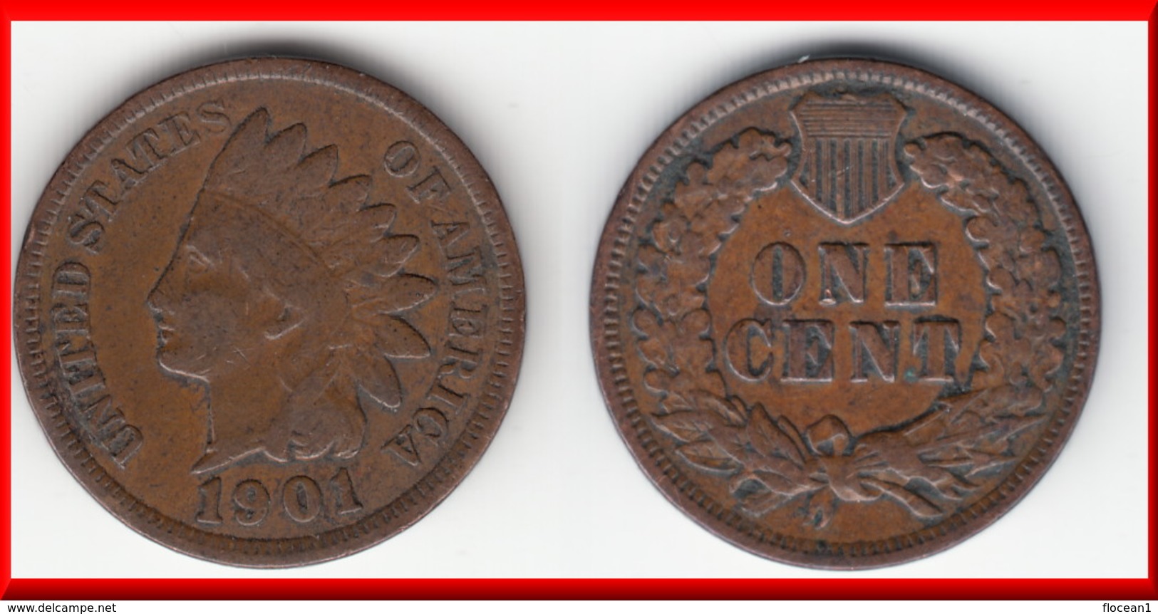 **** USA - ETATS-UNIS - UNITED STATES - ONE CENT 1901 - 1 CENT 1901 INDIAN HEAD **** EN ACHAT IMMEDIAT !!! - 1859-1909: Indian Head