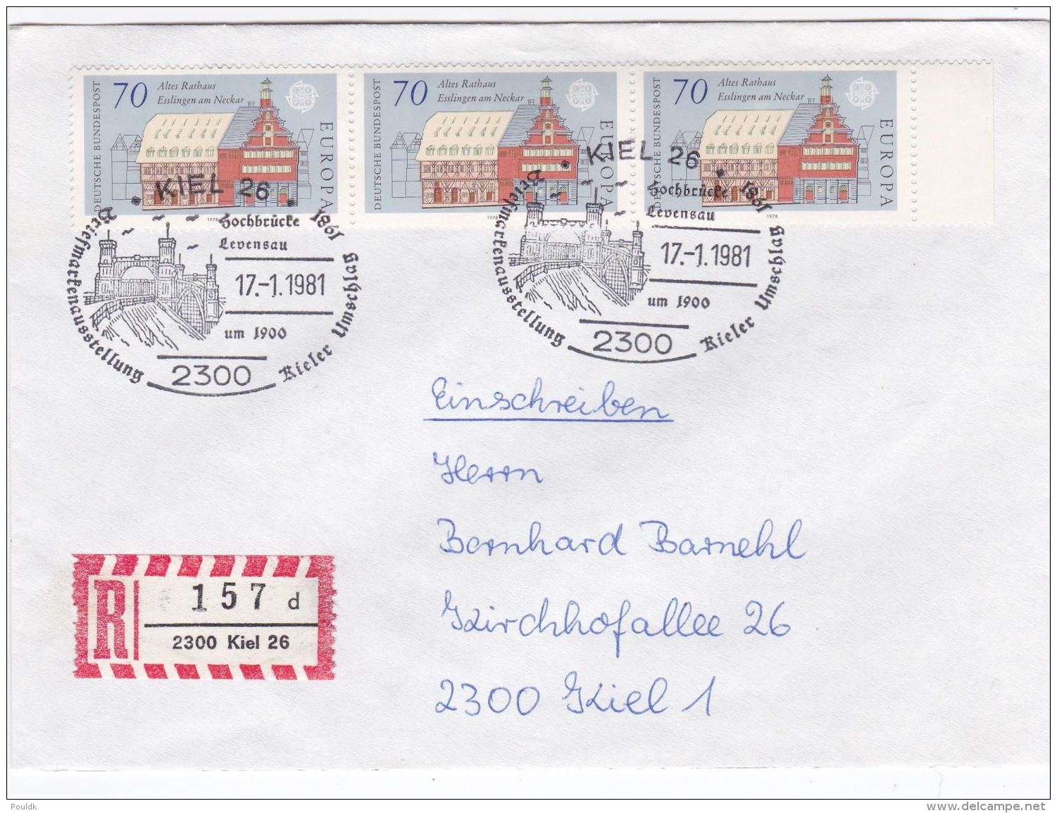 Germany Registered Cover P/m Kiel 1981 Kieler Umschlag (DD1-14) - Covers & Documents