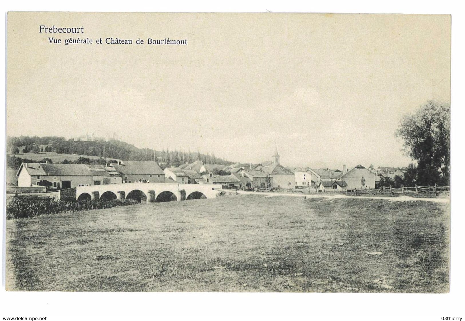 CPA 88 FREBECOURT VUE GENERALE ET CHATEAU DE BOURLEMONT - Altri & Non Classificati