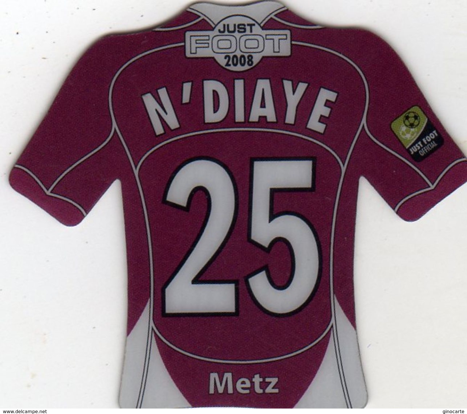 Magnet Magnets Maillot De Football Pitch Metz N'diaye 2008 - Sport