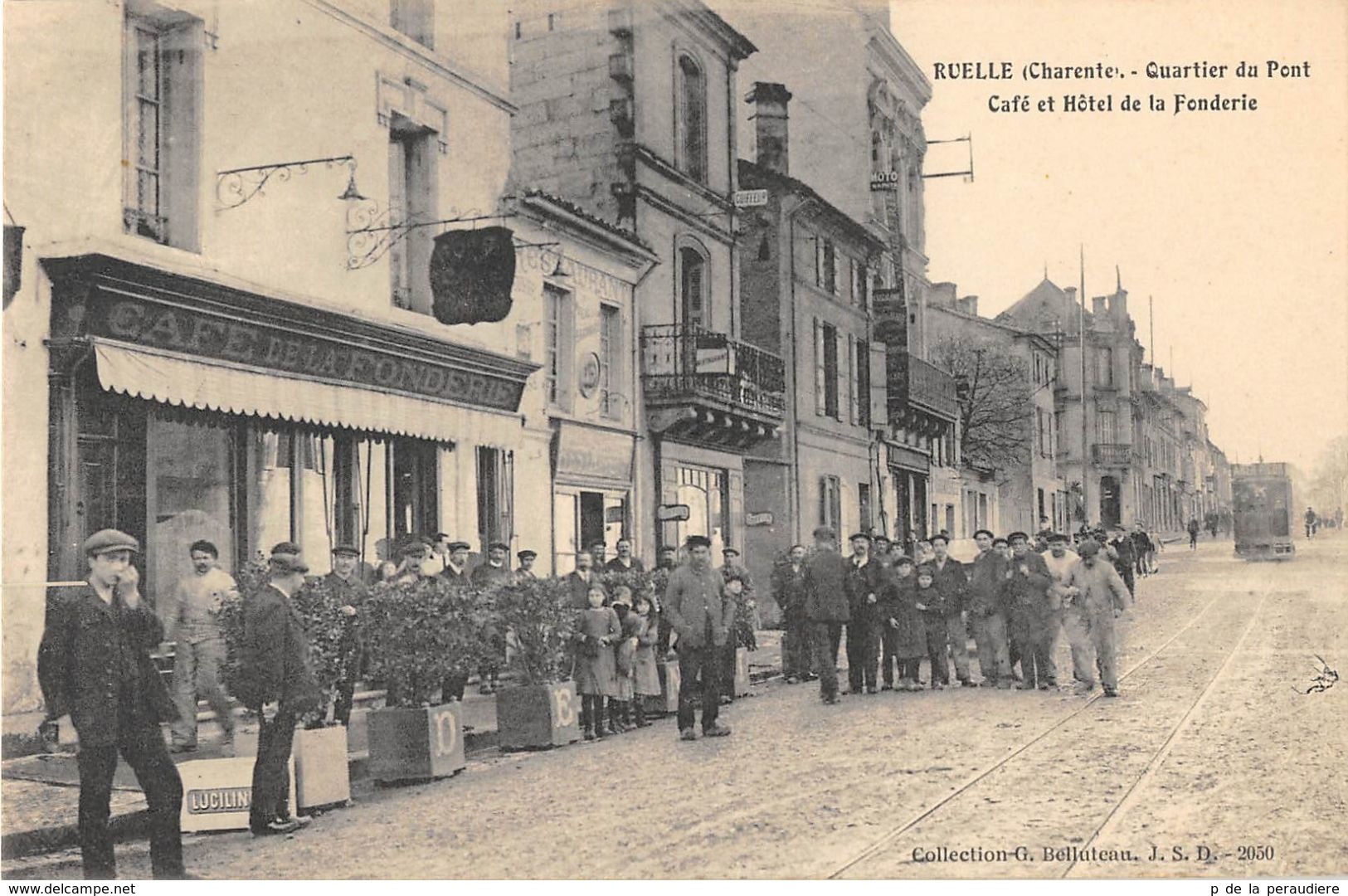 CPA 16 RUELLE QUARTIER DU PONT CAFE ET HOTEL DE LA FONDERIE - Autres & Non Classés