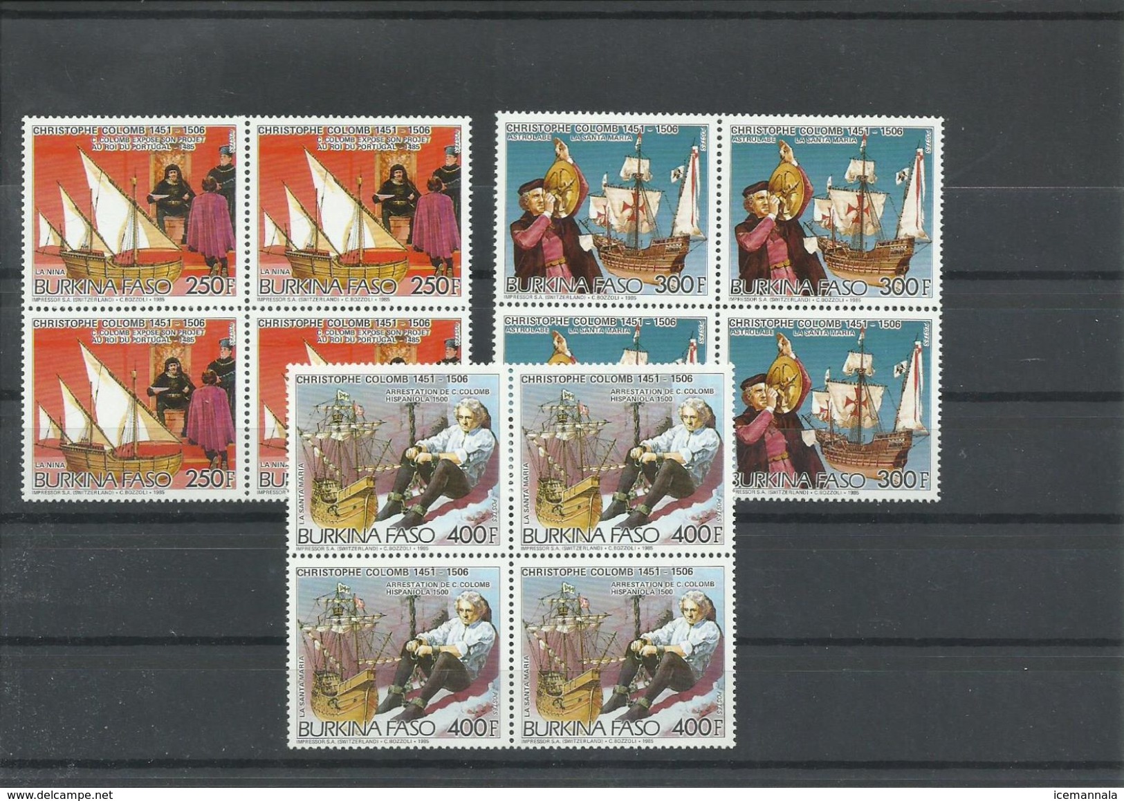 BURKINA YVERT 693/95   ( BLOQUE DE 4 SELLOS)    MNH  ** - Burkina Faso (1984-...)