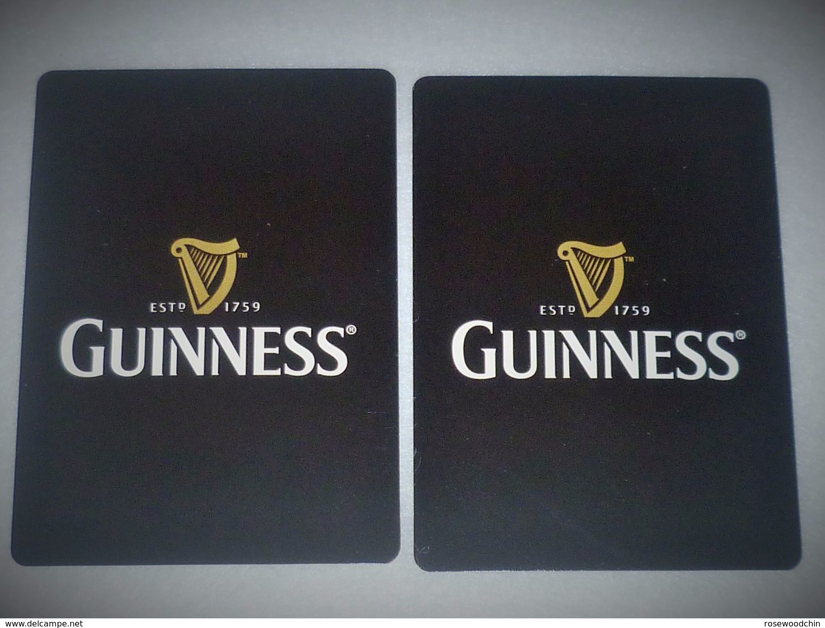 VINTAGE !!   2  Pcs. Guinness Stout Beer Black Playing Card Joker On Globe  (#84) - Playing Cards (classic)