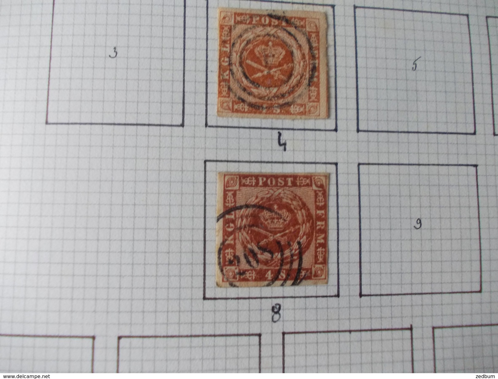 TIMBRE 1 Page Danemark 9 Timbres Valeur 94.80 &euro; - Sonstige & Ohne Zuordnung