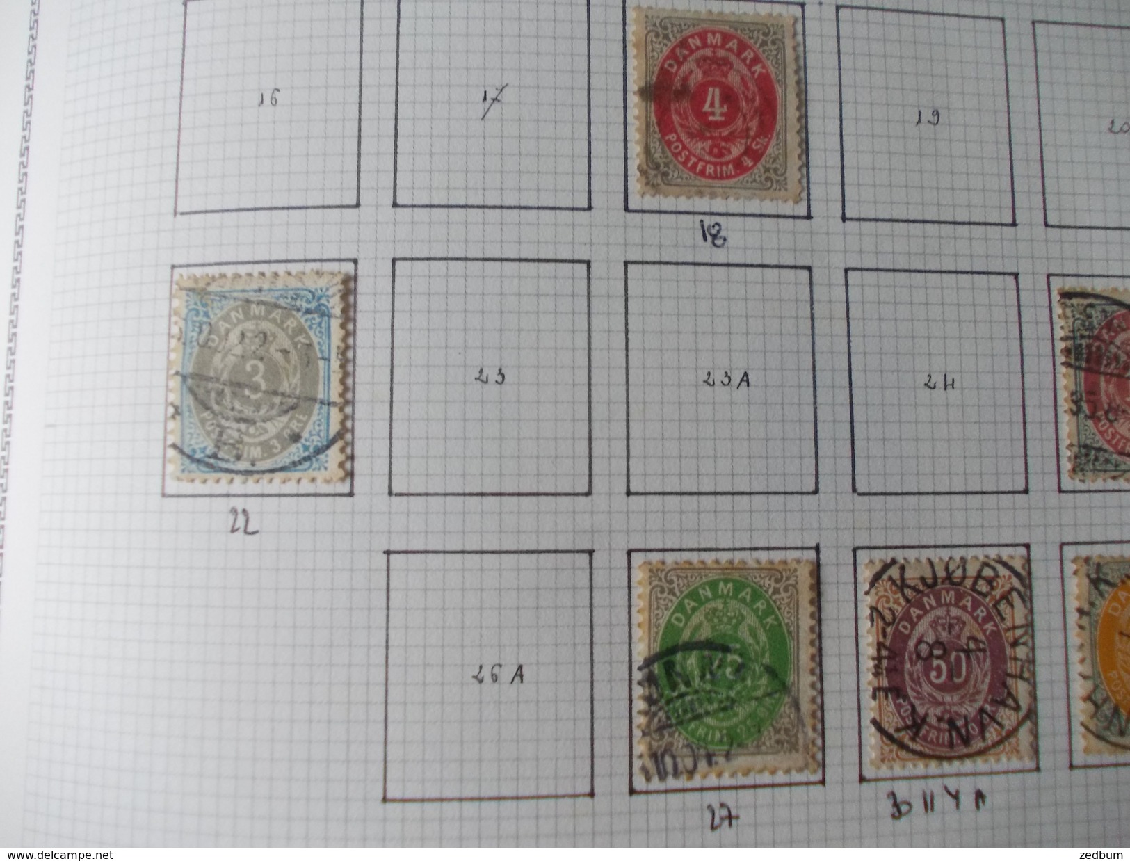 TIMBRE 1 Page Danemark 9 Timbres Valeur 94.80 &euro; - Sonstige & Ohne Zuordnung