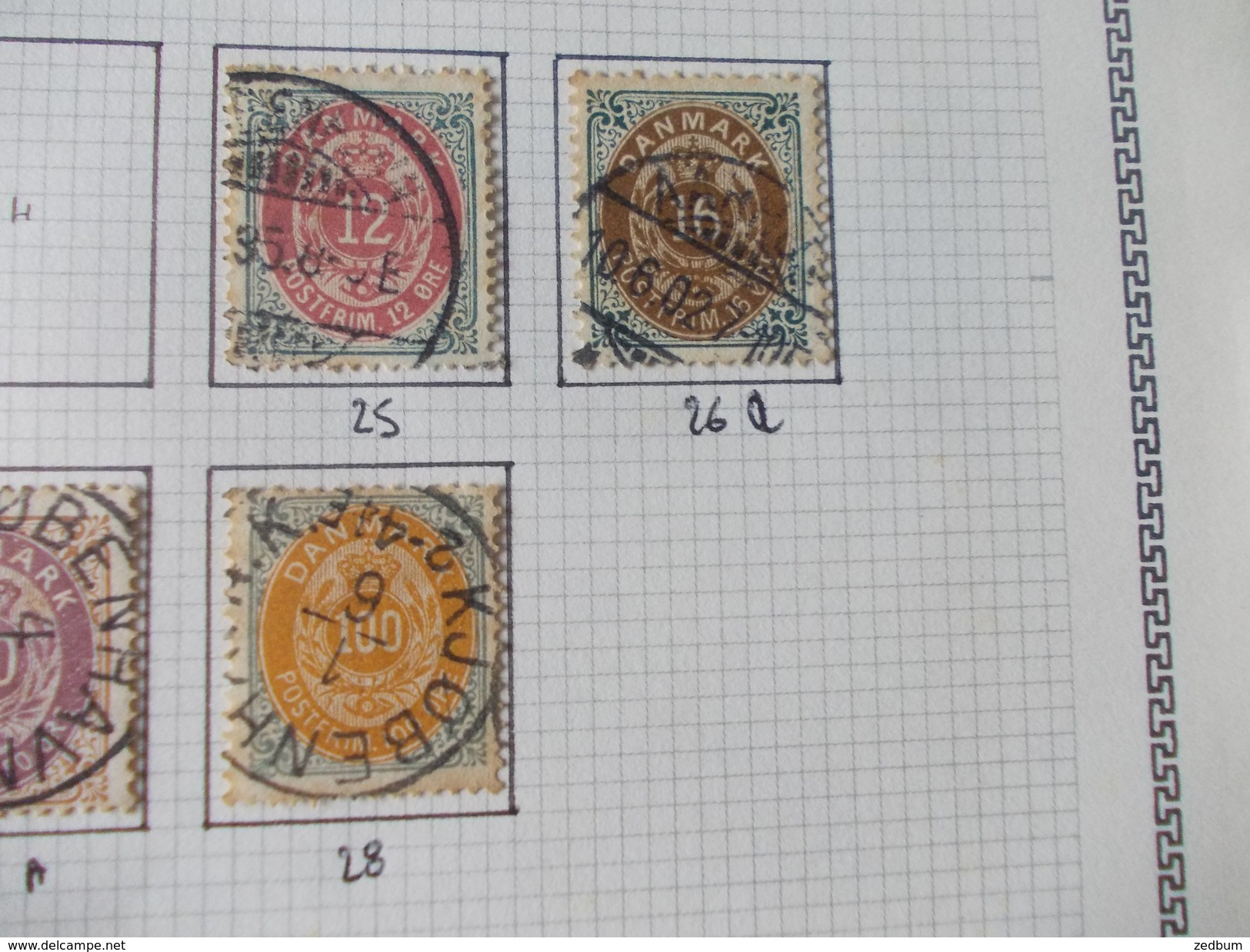 TIMBRE 1 Page Danemark 9 Timbres Valeur 94.80 &euro; - Sonstige & Ohne Zuordnung