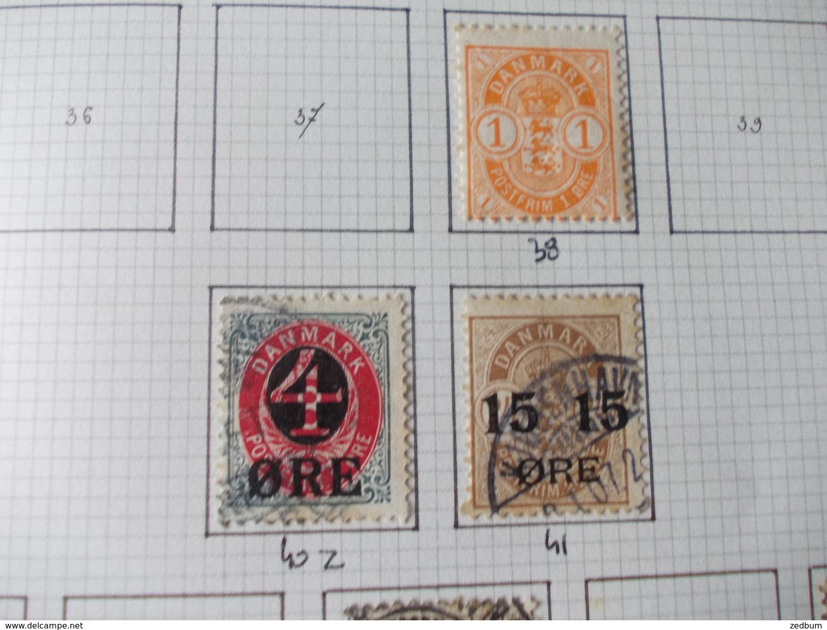 TIMBRE 1 Page Danemark 10 Timbres Valeur 33.70 &euro; - Sonstige & Ohne Zuordnung