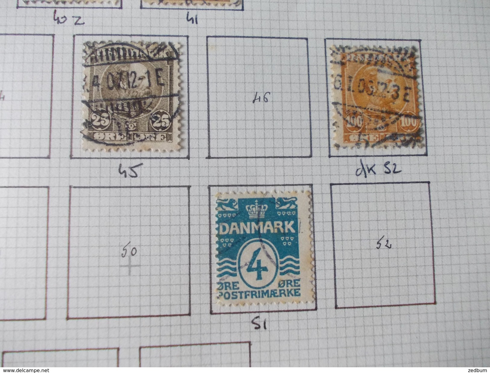 TIMBRE 1 Page Danemark 10 Timbres Valeur 33.70 &euro; - Sonstige & Ohne Zuordnung